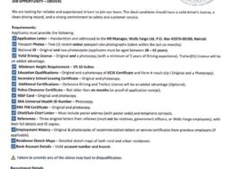 Drivers at Wells Fargo