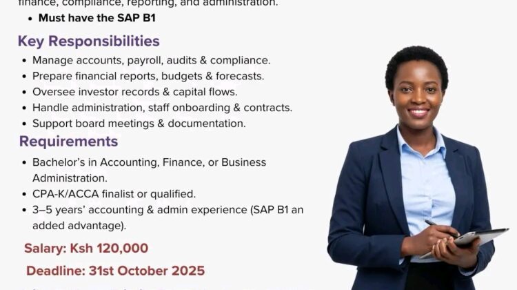 Finance and Administration Officer at Savvy Management Consult