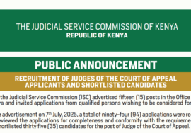 JSC Shortlists 35 Candidates for Court of Appeal and Environment & Land Court Judge Positions